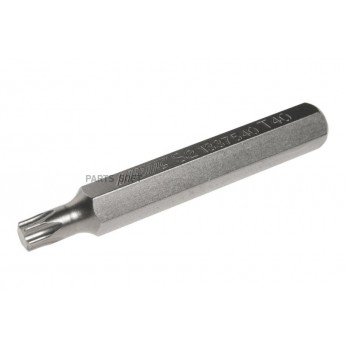 Бита TORX Т40 х 75 мм, шестигранник 10мм